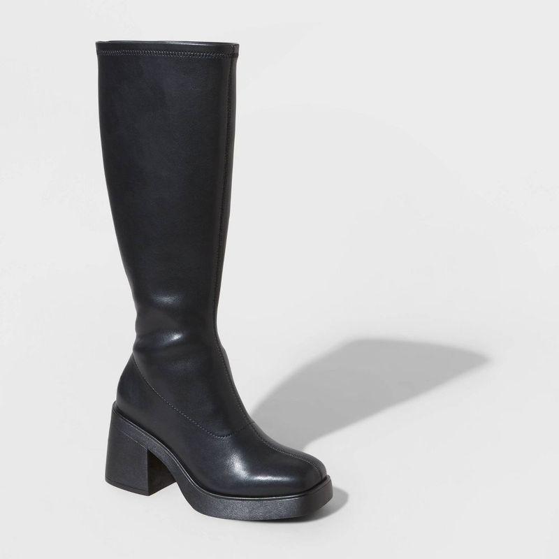 Wild Fable Black Platform Knee-High Boots